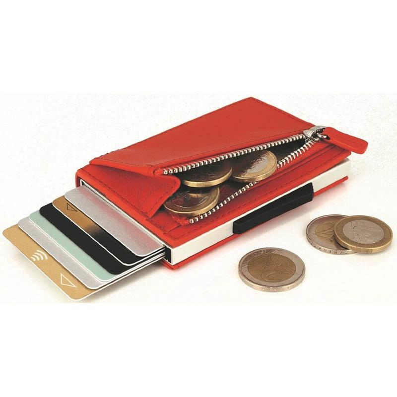 Гаманець шкіряний Ogon Cascade Zipper Wallet Помаранчевий (CZ_Orange)