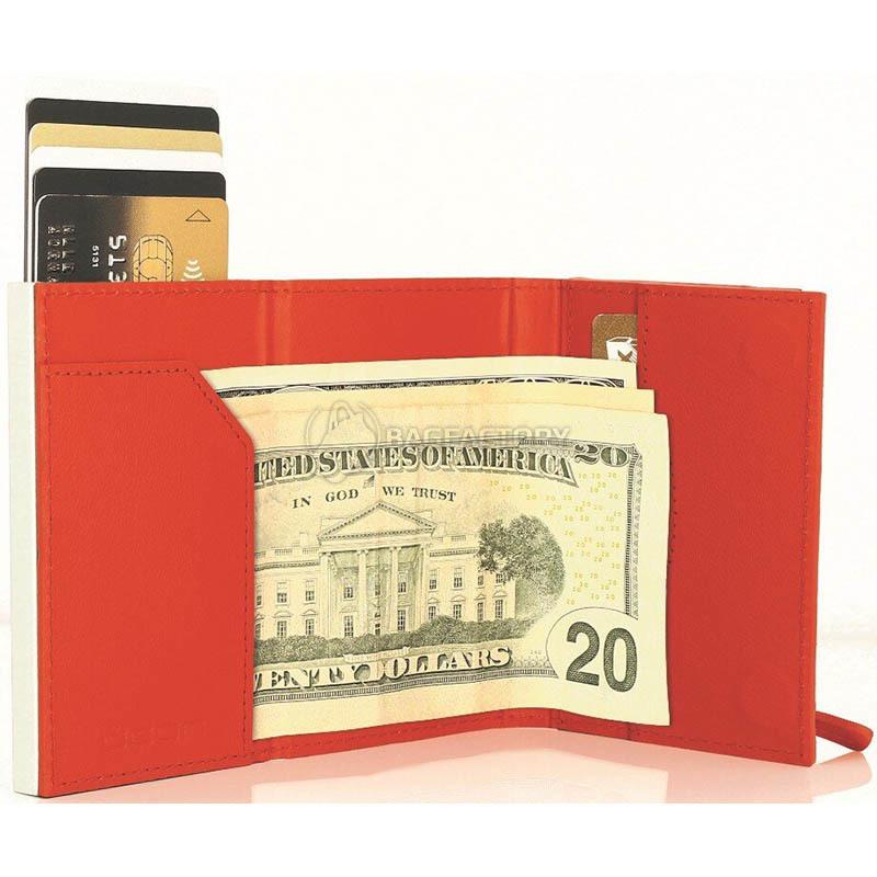 Гаманець шкіряний Ogon Cascade Zipper Wallet Помаранчевий (CZ_Orange)