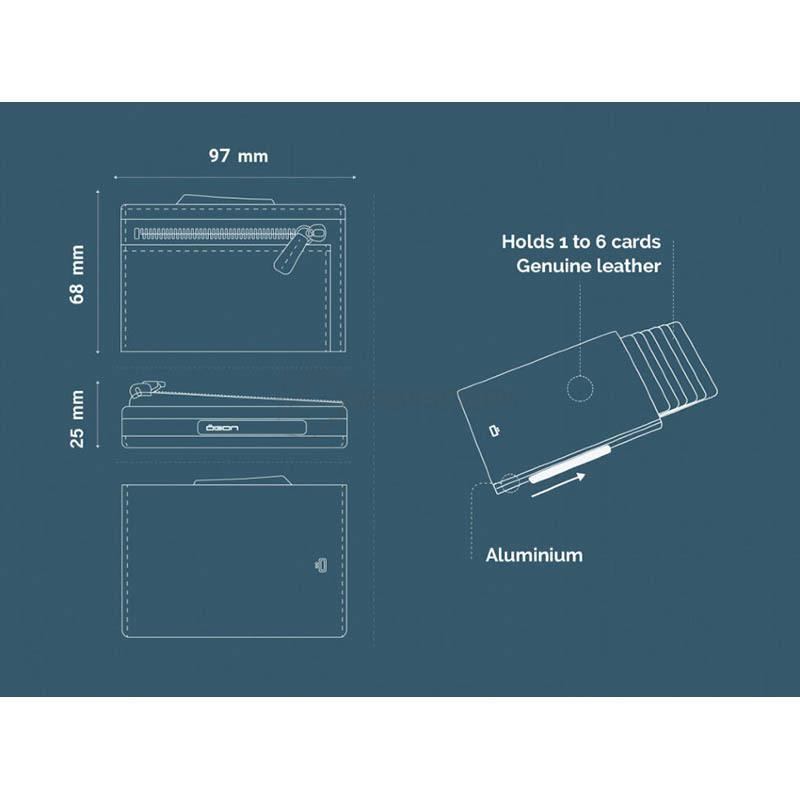 Гаманець шкіряний Ogon Cascade Zipper Wallet Помаранчевий (CZ_Orange)