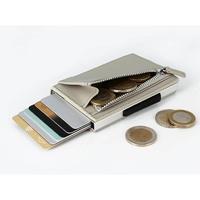 Гаманець шкіряний Ogon Cascade Zipper Wallet Світло-сірий (CZ_Blaster)