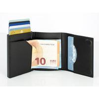 Гаманець шкіряний Ogon Cascade Zipper Wallet Чорний (CZ_F - Black)