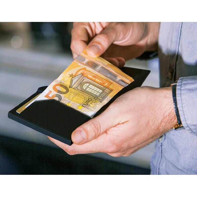 Гаманець шкіряний Ogon Cascade Zipper Wallet Чорний (CZ_F - Black)