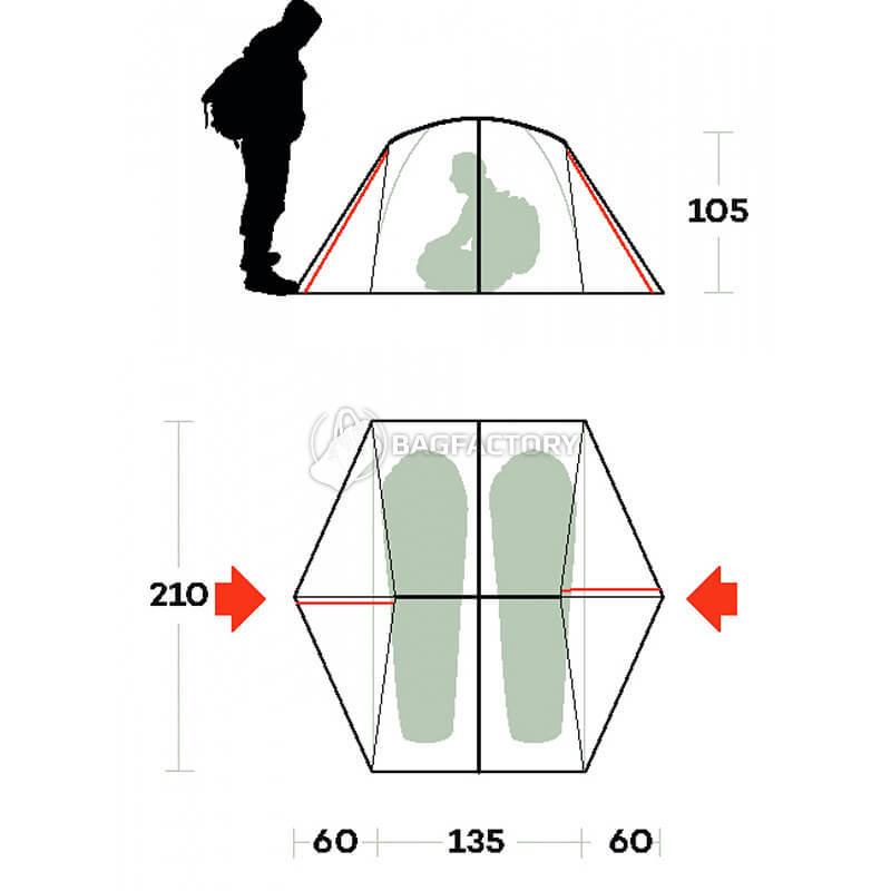 Намет двомісний Ferrino Grit 2 Light Grey (91188LIIFR)
