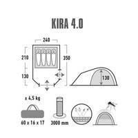 Намет чотиримісний High Peak Kira 4.0 Nimbus Grey (10373)