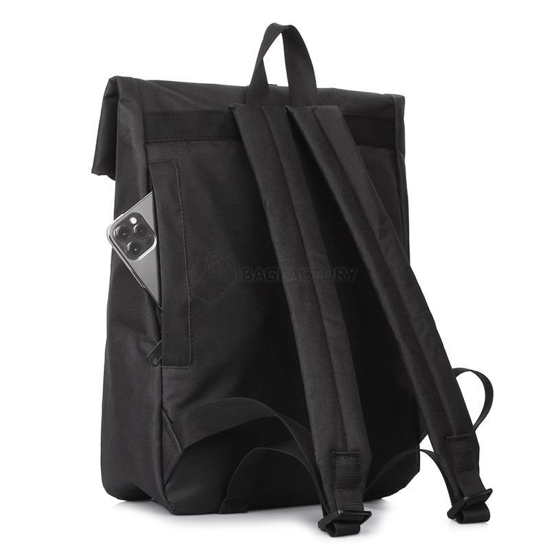 Міський рюкзак-роллтоп Poolparty Finder Чорний (finder - black)