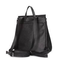 Міський шкіряний рюкзак Poolparty Venice Чорний 9л (venice - leather - black)