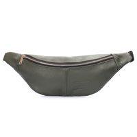 Поясна шкіряна сумка Poolparty PLPRT Темно-зелений (waistbag - leather - darkgreen)