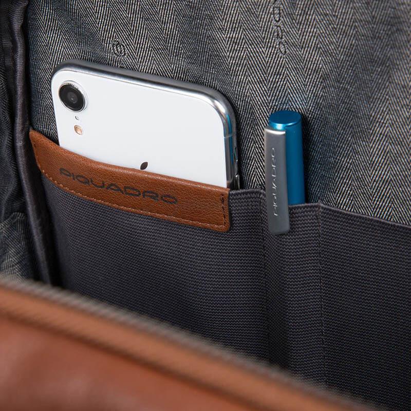 Міський рюкзак Piquadro Black Square Tobacco з відділ. д/ноутбука 14