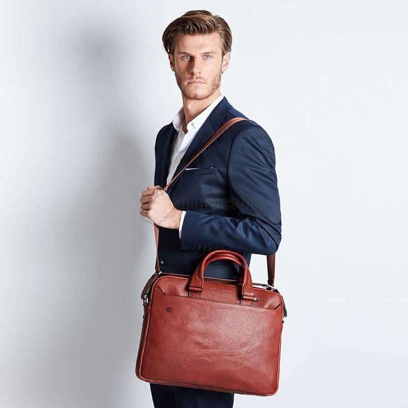 Сумка для ноутбука Piquadro Black Square Tobacco д/ноут 14