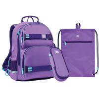 Шкільний набір Wonder Kite рюкзак + пенал + сумка для взуття Фіолетовий (SET_WK21 - 702M-3)