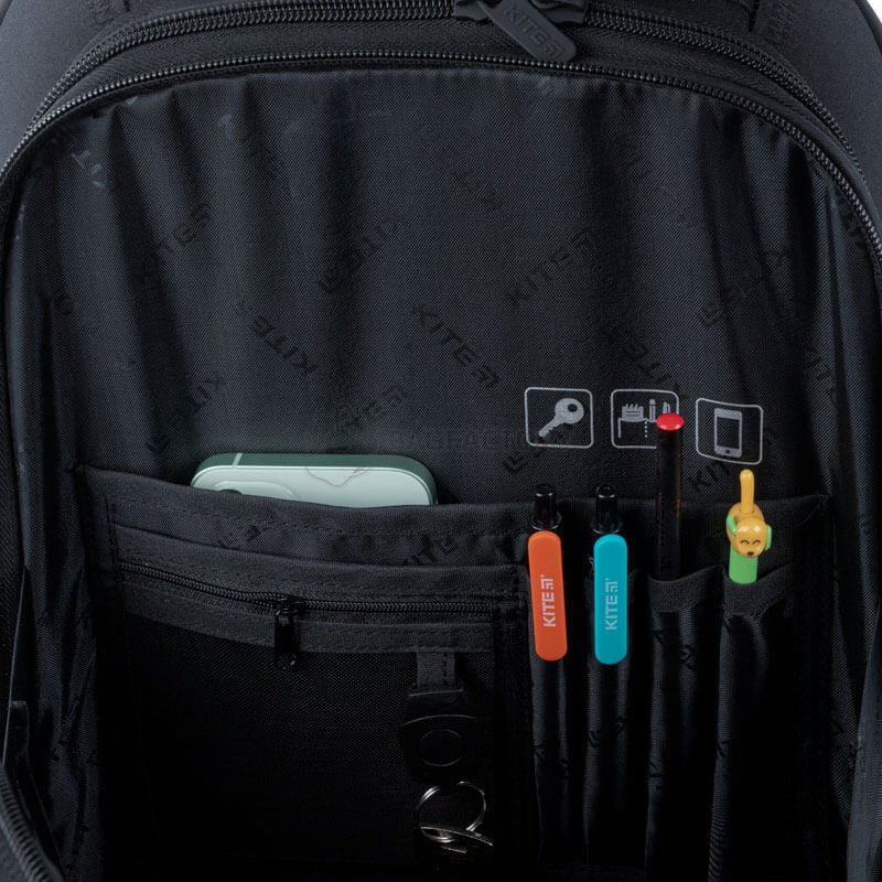 Шкільний рюкзак Kite Education FC Juventus каркасний Чорний 16л (JV21 - 531M)