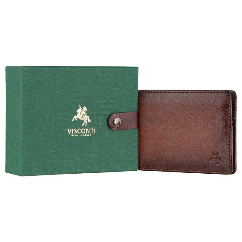 Портмоне чоловіче шкіряне Visconti Roland з RFID Burnish Tan (AT63 B/TAN)