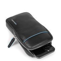 Клатч шкіряний Piquadro Blue Square Black для смартфону з RFID захистом (AC5636B2R_N)