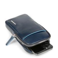 Клатч шкіряний Piquadro Blue Square Navy Blue для смартфону з RFID захистом (AC5636B2R_BLU2)