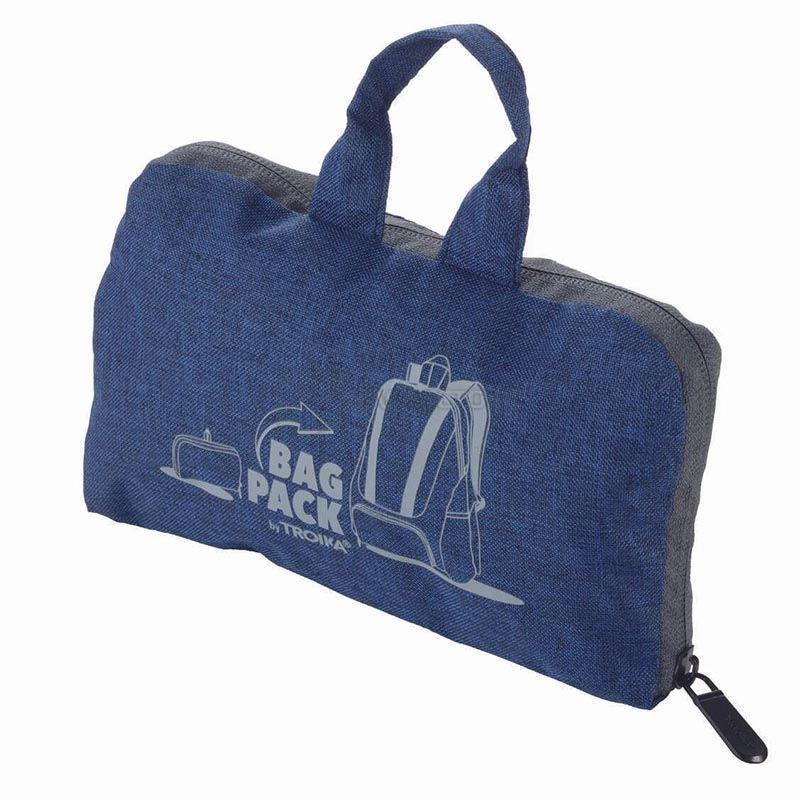 Міський рюкзак складний Troika Backpack 12л Синій (RUC01/DB)