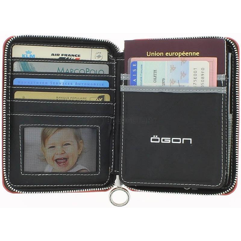 Портмоне алюмінієве Ogon Quilted Passport на блискавці Синій (QP_Navy Blue)