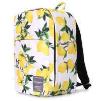 Рюкзак для ручної поклажі Poolparty HUB - Ryanair/Wizz Air/МАУ принт з лимонами 20л (hub - lemons)