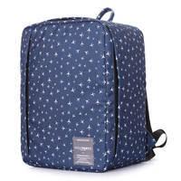 Рюкзак для ручної поклажі Poolparty AIRPORT Wizz Air/МАУ/SkyUp Синій з принтом 24л (airport - planes)