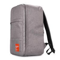 Комплект: рюкзак для ручної поклажі HUB і тревелкейс Poolparty Сірий (hub - grey - combo)