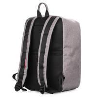 Комплект: рюкзак для ручної поклажі HUB і тревелкейс Poolparty Сірий (hub - grey - combo)