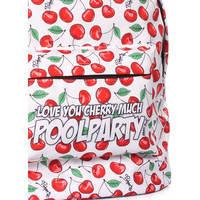 Міський рюкзак Poolparty CHERRY з черешнями (backpack - cherry)