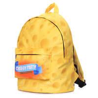 Міський рюкзак Poolparty CHEESY PARTY з сирним принтом (backpack - cheese)