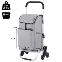 Господарська сумка-візок ShoppingCruiser Stairs Climber 40 Grey (927757)