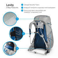Туристичний рюкзак Osprey Levity 45 Parallax Silver LG (009.001.0077)