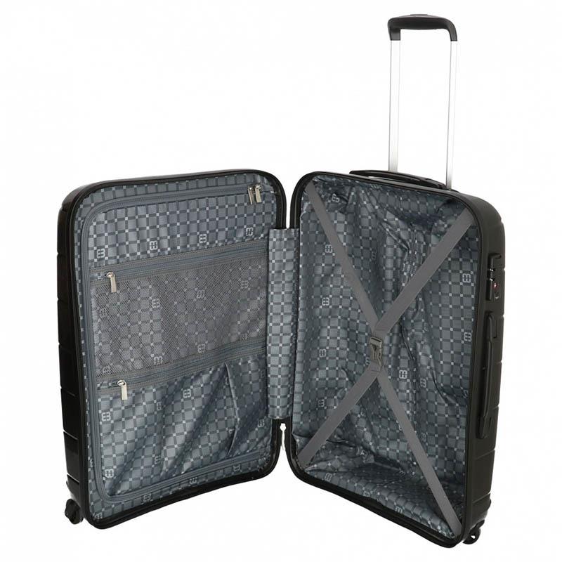 Валіза на 4 колесах Enrico Benetti Denver Black M 68л (Eb18013 001-60)