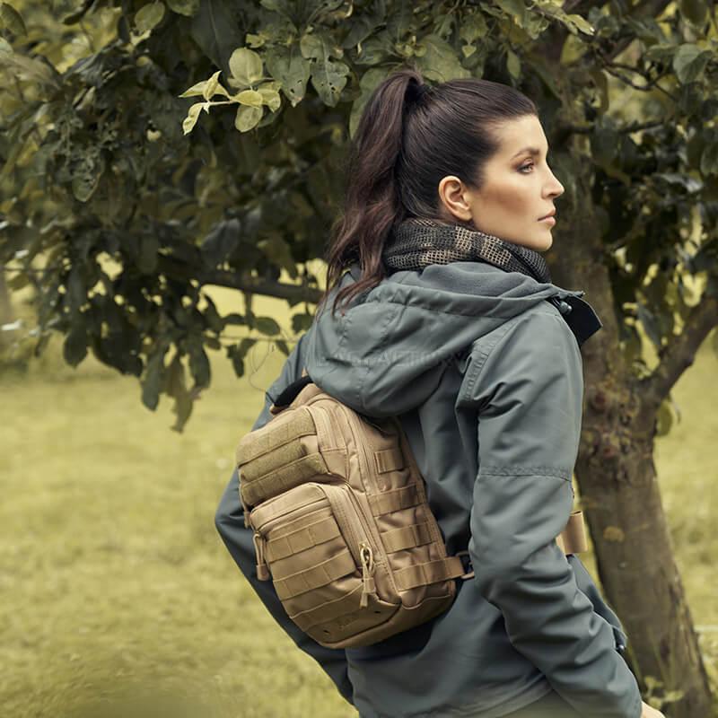 Тактична сумка-рюкзак Brandit-Wea US Cooper Sling Medium 8L Camel (8036-70-OS)