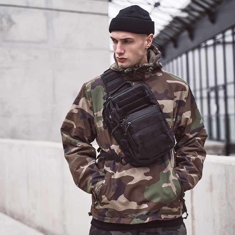 Тактична сумка-рюкзак Brandit-Wea US Cooper Sling Medium 8L Dark-Camo (8036-4-OS)