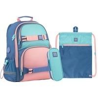 Шкільний набір рюкзак+пенал+сумка для взуття Wonder Kite WK 702 Светло-фиолетовый (SET_WK22-702M-3)