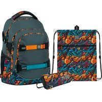Шкільний набір рюкзак+пенал+сумка для взуття Wonder Kite WK 727 Graffity (SET_WK22-727M-2)