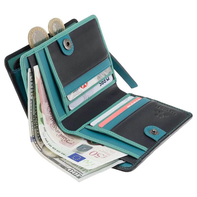 Гаманець жіночий шкіряний Visconti BR75 Cecile Blue/Orchid (BR75 BLUE/ORCHID)