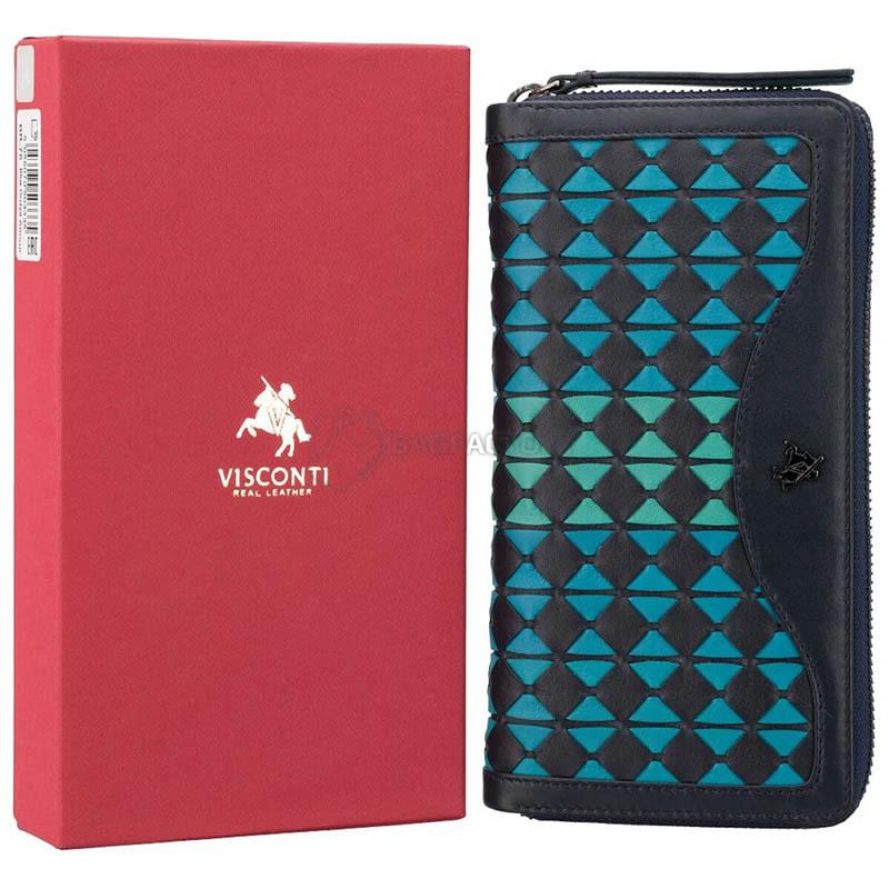 Гаманець жіночий шкіряний Visconti BR76 Amour Blue/Orchid (BR76 BLUE/ORCHID)