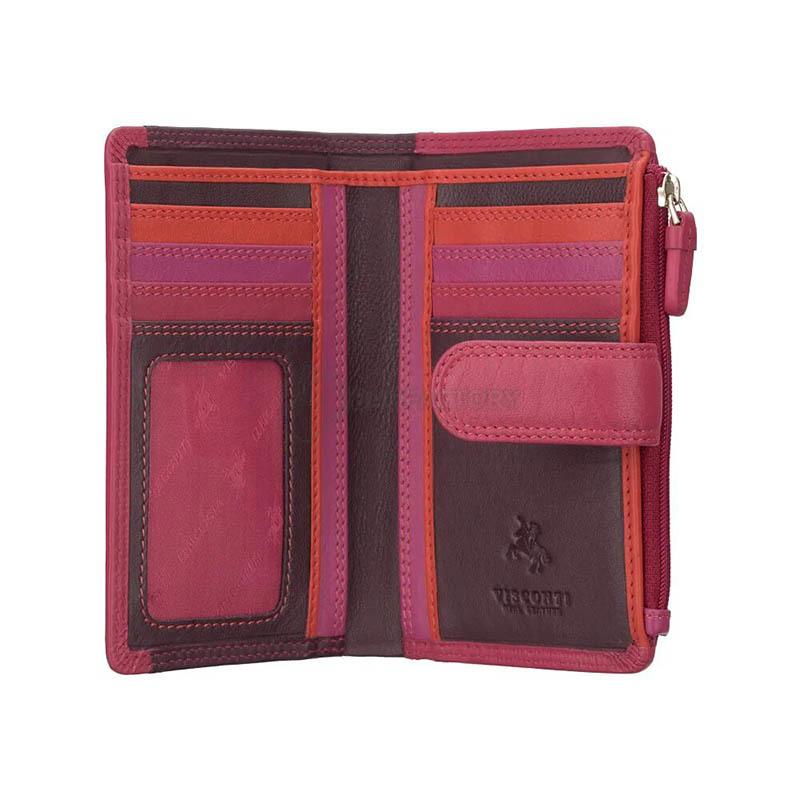 Гаманець жіночий шкіряний Visconti RB97 Cayman Plum Multi (RB97 PLUM MULTI)