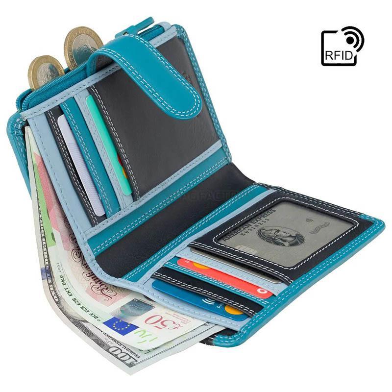 Гаманець жіночий шкіряний Visconti RB97 Cayman Blue Multi (RB97 BLUE MULTI)