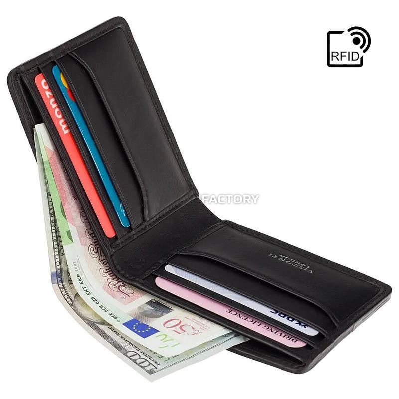 Портмоне чоловіче шкіряне Visconti PT105 Rham Black (PT105 BLK)