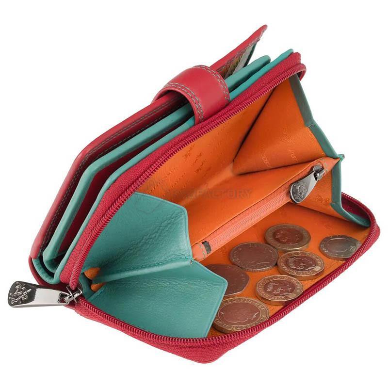 Гаманець жіночий шкіряний Visconti Carmelo c RFID Red/Rhumba (R13 RED/RHUMBA)