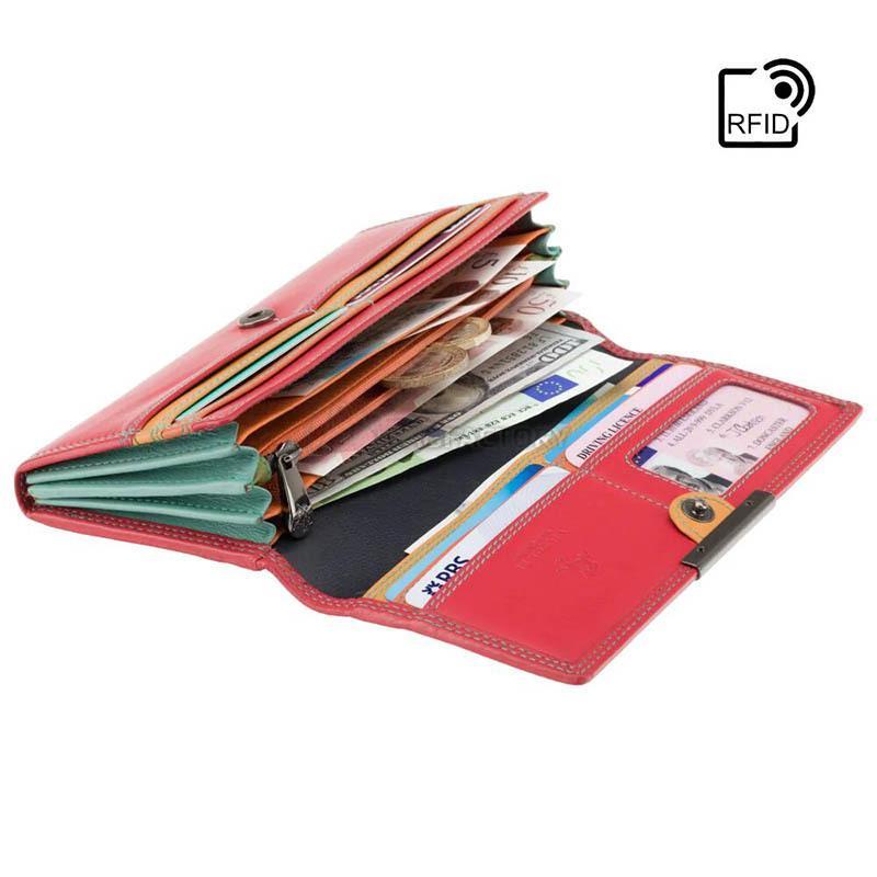 Гаманець жіночий шкіряний Visconti Paloma c RFID Red/Rhumba (R11 RED/RHUMBA)