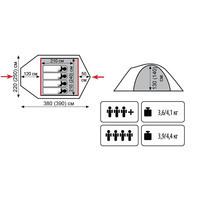 Намет чотиримісний Tramp Lite Camp 4 Оливкова (TLT-022.06-olive)