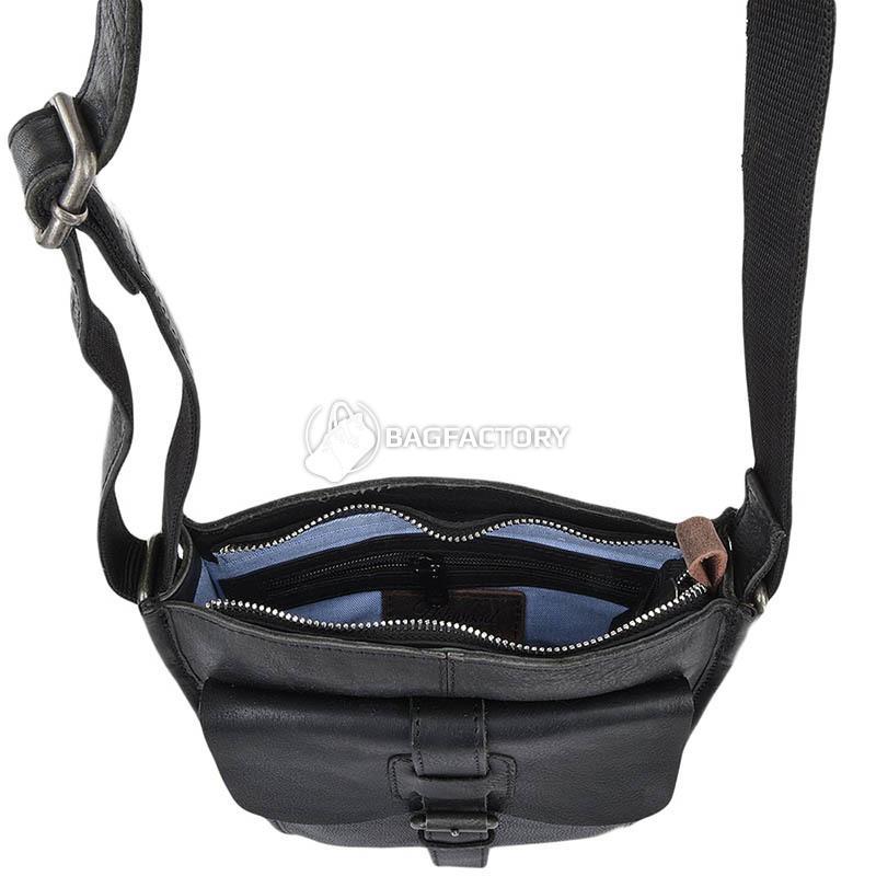 Чоловіча сумка Ashwood 4551 VT Black Чорний 3л (4551 BLK)