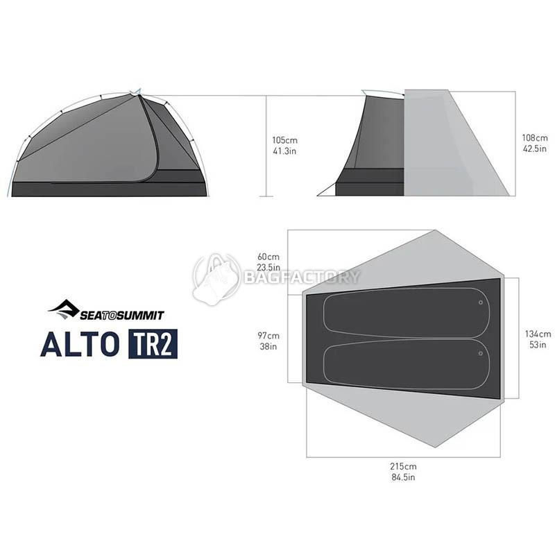 Намет двомісний Sea to Summit Alto TR2 Mesh Inner Sil/PeU Fly NFR Green (STS ATS2039-01170409)
