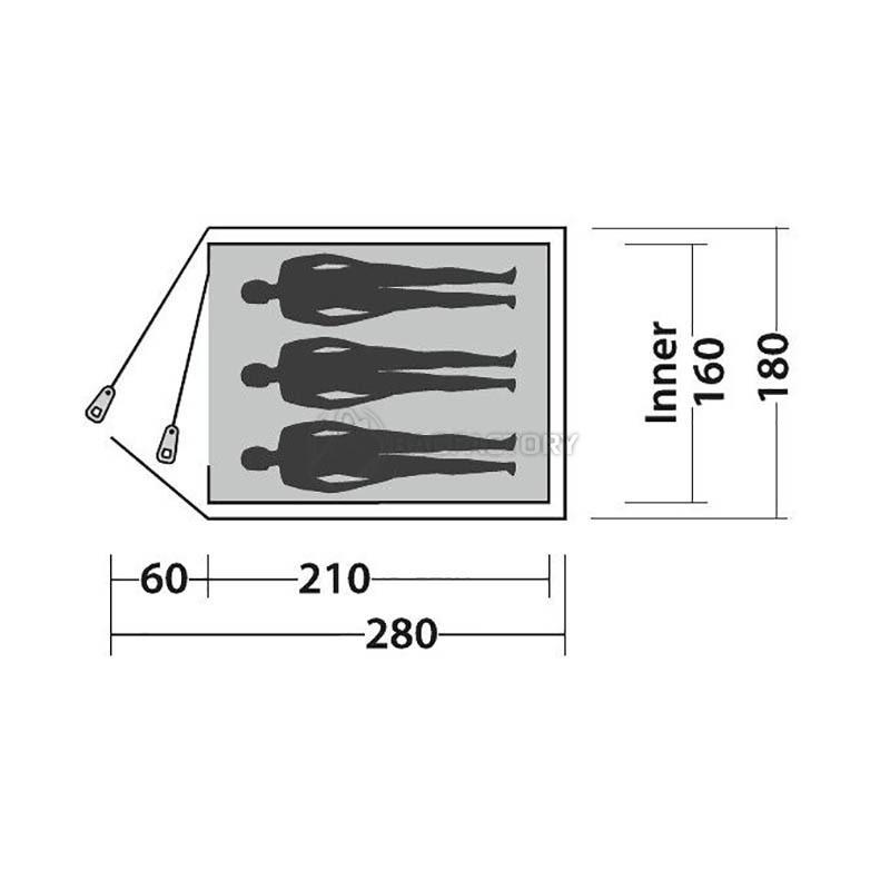 Намет тримісний Easy Camp Tent Meteor 300 Rustic Green (120393)