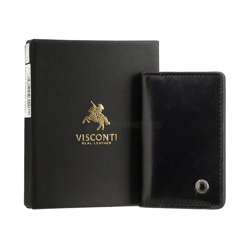 Чоловічий гаманець-картхолдер Visconti ENZ75 Ascari Black Shadow (ENZ75 BLK)