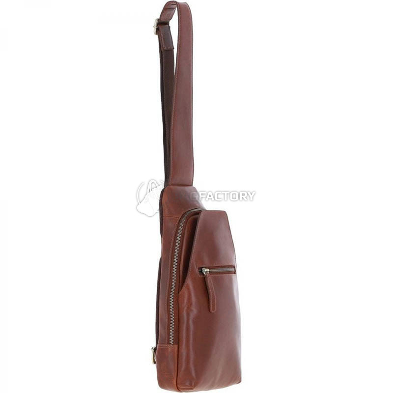 Чоловіча нагрудна сумка Ashwood K43 Chestnut Каштановий (K43 CHESTNUT)