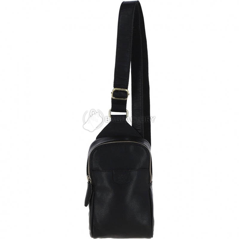 Чоловіча нагрудна сумка Ashwood T75 Black Чорний (T75 BLACK)