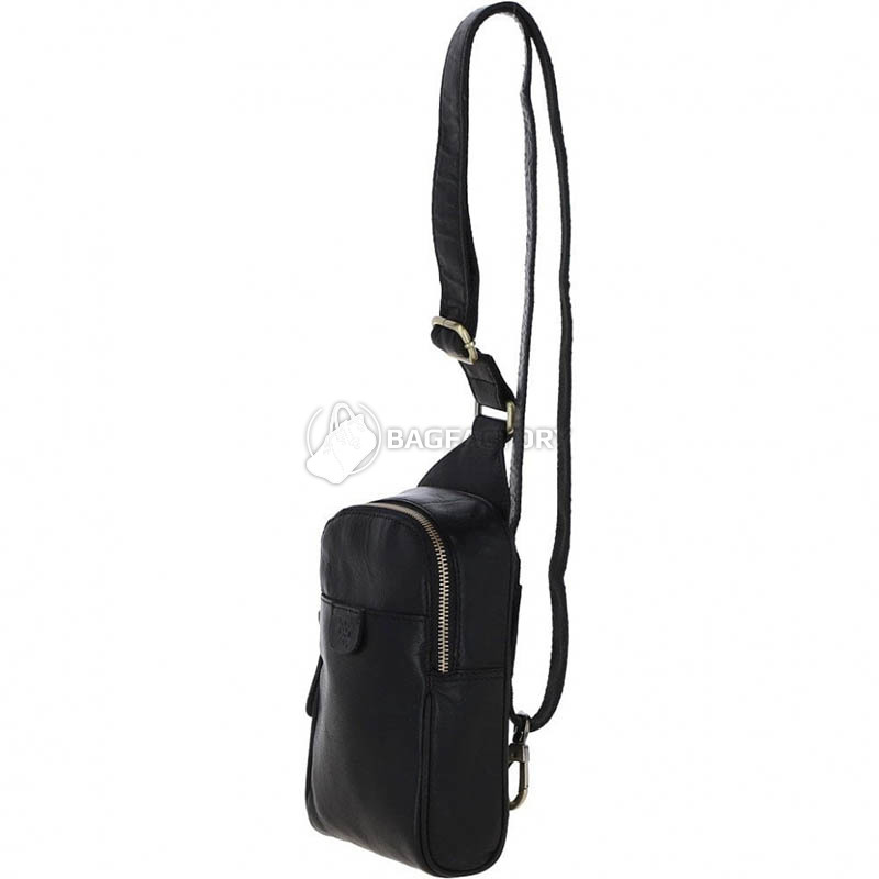 Чоловіча нагрудна сумка Ashwood T75 Black Чорний (T75 BLACK)
