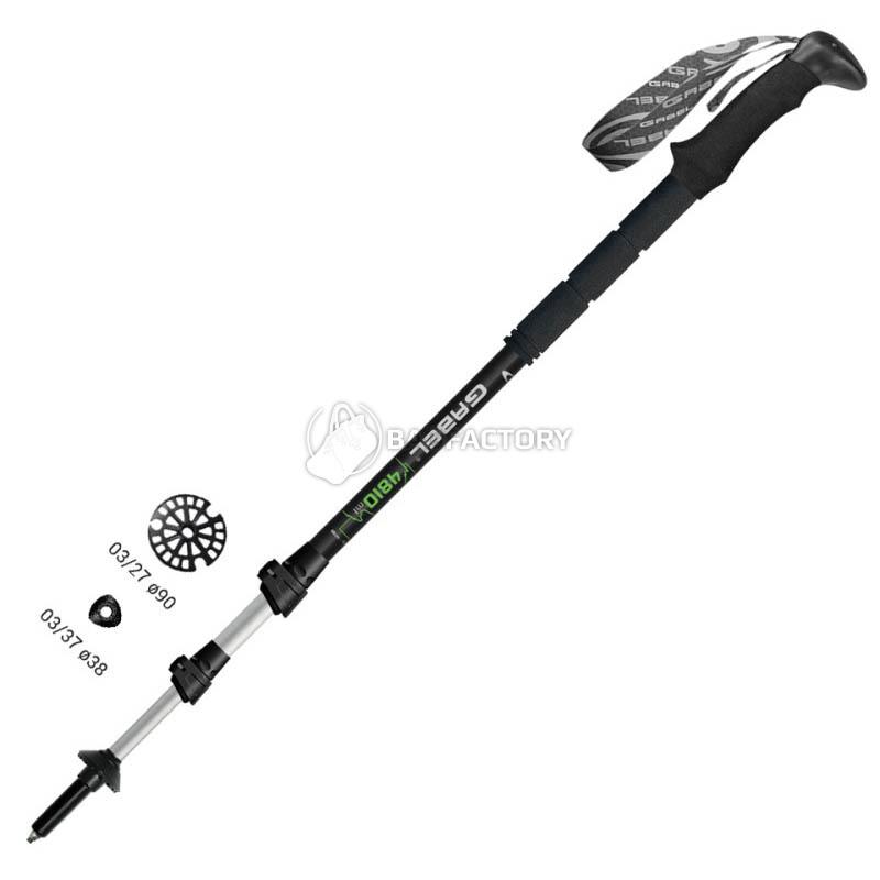 Трекінгові палиці Gabel Mont Blanc Tour Lite Black/Green 66-144 см (034.0021)