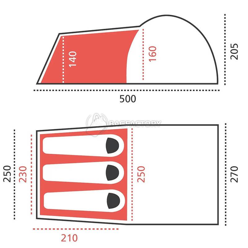 Намет тримісний Grand Canyon Atlanta 3 Mojave Desert (DAS302046)